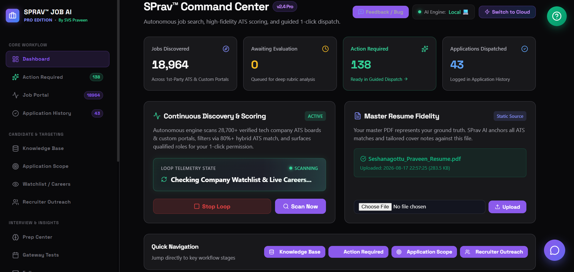 Command Center Dashboard