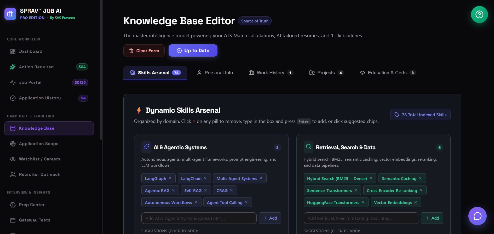 Knowledge Base & Skills Arsenal